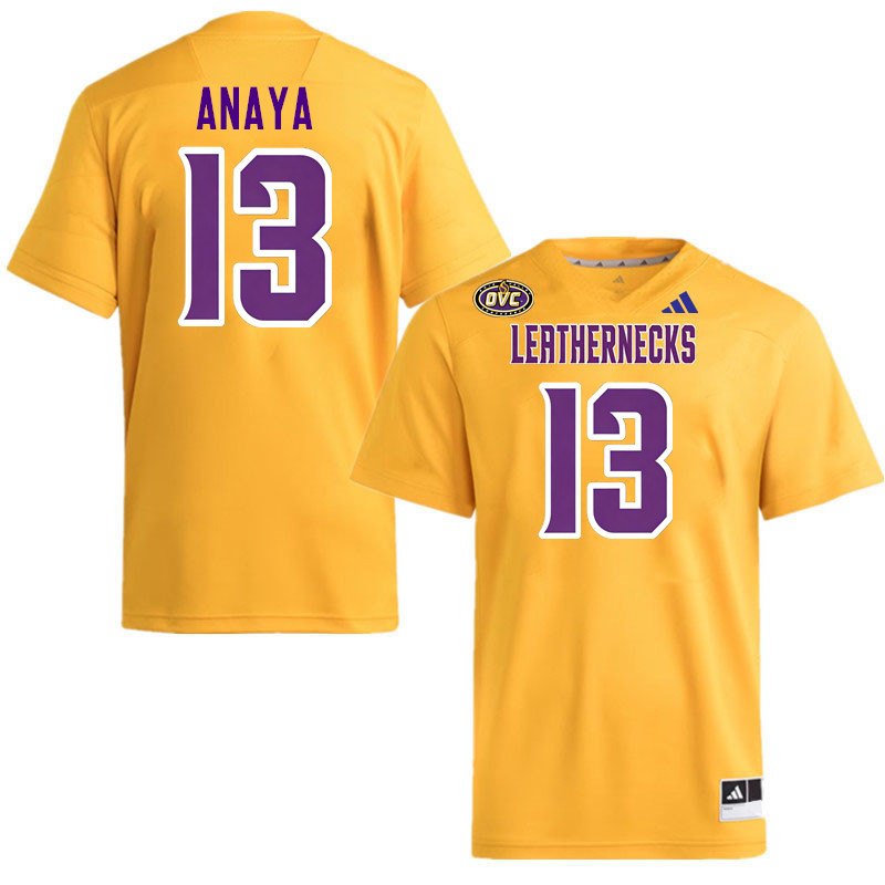 Western Illinois Leathernecks #13 Christian Anaya College Football Jerseys,Uniforms-Gold